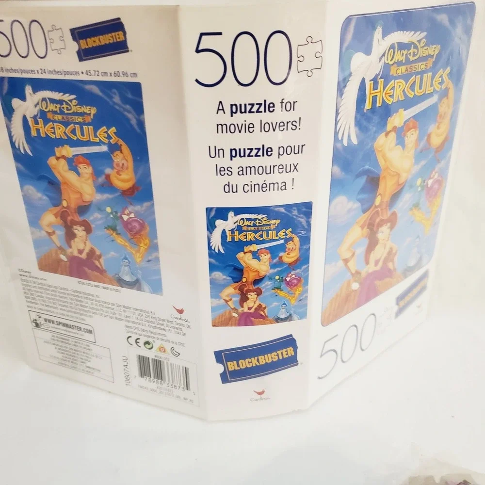 Blockbuster Video Disney Puzzle Hercules‎ VHS Case 500 Pc  Cardinal